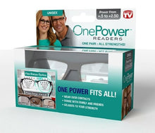 Load image into Gallery viewer, One Power Readers Auto Focus Reading Glasses, Clear Focus Auto Adjusting Optic for Women and Men, Black,(PACK OF 1)