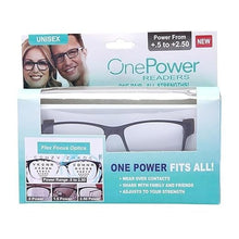 Load image into Gallery viewer, One Power Readers – Auto Focus Reading Glasses for Men & Women | Adjustable Clear Vision for Reading & Computer Use | No Need to Switch Glasses | Flex Optics Technology – Black