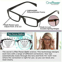 Load image into Gallery viewer, 2 Pcs One Power Readers Auto Focus Reading Glasses, Clear Focus Auto Adjusting Optic for Women and Men