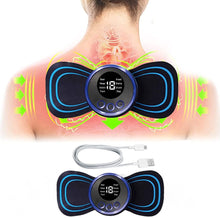 Load image into Gallery viewer, Rechargeable Pain Relief EMS Body Massager, Portable Neck Massager with 8 Modes and 18 Levels, Massager Machine for Shoulder, Arms, Legs, Back Pain for Men and Women