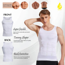 Load image into Gallery viewer, SlimO'fitᵀᴹ -  Everyday  Slimming Tummy Abdomen & Chest Shapewear Shaper Vest/Men's Undershirt Vest to Look Slim Instantly (White)