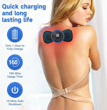 Load image into Gallery viewer, Rechargeable Pain Relief EMS Body Massager, Portable Neck Massager with 8 Modes and 18 Levels, Massager Machine for Shoulder, Arms, Legs, Back Pain for Men and Women