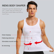 Load image into Gallery viewer, SlimO'fitᵀᴹ -  Everyday  Slimming Tummy Abdomen & Chest Shapewear Shaper Vest/Men's Undershirt Vest to Look Slim Instantly (White)