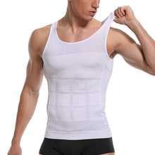 Load image into Gallery viewer, SlimO'fitᵀᴹ -  Everyday  Slimming Tummy Abdomen & Chest Shapewear Shaper Vest/Men's Undershirt Vest to Look Slim Instantly (White)