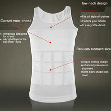 Load image into Gallery viewer, SlimO'fitᵀᴹ -  Everyday  Slimming Tummy Abdomen & Chest Shapewear Shaper Vest/Men's Undershirt Vest to Look Slim Instantly (White)