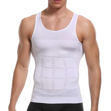 Load image into Gallery viewer, SlimO'fitᵀᴹ -  Everyday  Slimming Tummy Abdomen & Chest Shapewear Shaper Vest/Men's Undershirt Vest to Look Slim Instantly (White)