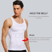 Load image into Gallery viewer, SlimO'fitᵀᴹ -  Everyday  Slimming Tummy Abdomen & Chest Shapewear Shaper Vest/Men's Undershirt Vest to Look Slim Instantly (White)