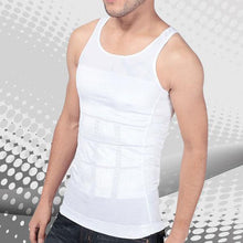 Load image into Gallery viewer, SlimO'fitᵀᴹ -  Everyday  Slimming Tummy Abdomen & Chest Shapewear Shaper Vest/Men's Undershirt Vest to Look Slim Instantly (White)