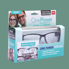 Load image into Gallery viewer, New AUTO FOCUS  One Power Readers - AS SEEN ON TV! - Read Small Print and Computer Screens - no Changing Glasses - Flex Focus Optics - Reading Glasses for Men &  Women