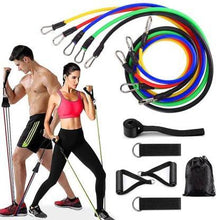 Load image into Gallery viewer, 11 Piece Premium Resistance Bands Set for Men, Women &amp; Girls
