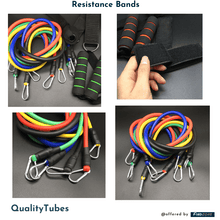 Load image into Gallery viewer, 11 Piece Premium Resistance Bands Set for Men, Women & Girls