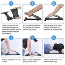 Load image into Gallery viewer, Back Pain Relief Product Back Stretcher, Spinal Curve Back Relaxation Device, Multi-Level Lumbar Region Back Support for Lower and Upper Muscle Pain Relief
