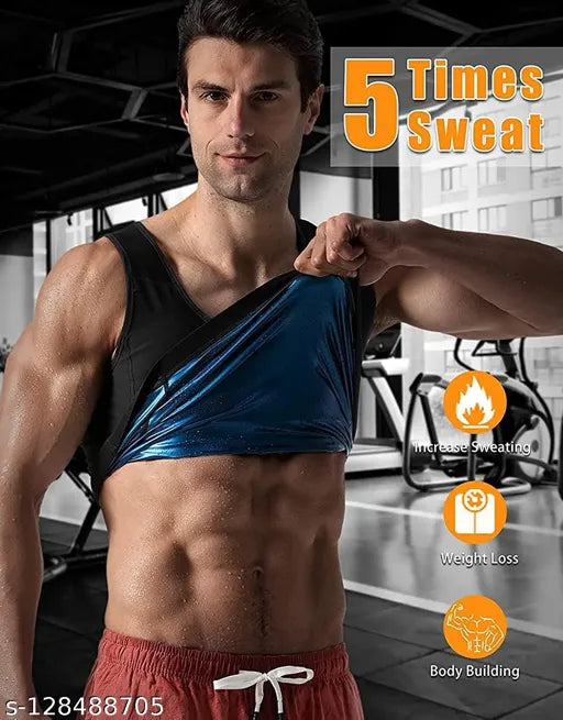 Slimofitᵀᴹ - Sweat Shaper Men’s Premium Slimming Shapewear Workout for Gym( Black )