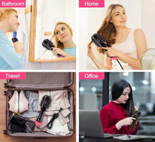 Load image into Gallery viewer, 4 IN 1 One Step Hair Dryer and Volumizer, Hot Air Brush, Styling Brush Styler, Negative Ion Hair Straightener Curler Brush for All Hairstyle-Black