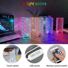 Load image into Gallery viewer, Crystal Table Rose Lamp