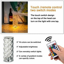 Load image into Gallery viewer, Crystal Table Rose Lamp