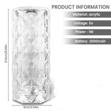 Load image into Gallery viewer, Crystal Table Rose Lamp