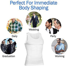 Load image into Gallery viewer, SlimO&#39;fitᵀᴹ -  Everyday  Slimming Tummy Abdomen &amp; Chest Shapewear Shaper Vest/Men&#39;s Undershirt Vest to Look Slim Instantly (White)
