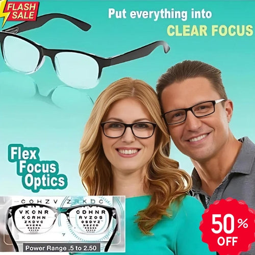 AUTO FOCUS  One Power Readers - AS SEEN ON TV! - Read Small Print and Computer Screens - no Changing Glasses - Flex Focus Optics - Reading Glasses for Men &  Women