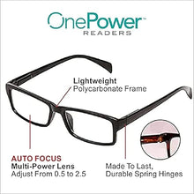 Load image into Gallery viewer, One Power Readers Glasses For Women Men Flex Auto Focus Optic Eye Glasses Automatically Adjustable Glasses Read Small Print And Computer Screens Magnifying Readers .5X - 2.5X
