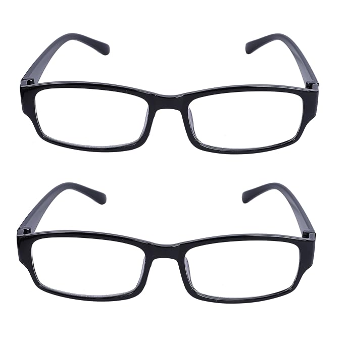 2 Pcs One Power Readers Auto Focus Reading Glasses, Clear Focus Auto Adjusting Optic for Women and Men With Case and Cloth