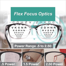 Load image into Gallery viewer, 1 PCS One Power Readers Auto Focus Reading Glasses, Computer Screens Unisex Adjustable Eye Glasses, Flex Focus Auto Adjusting Optic for Women and Men Magnifying Readers.(BLACK)
