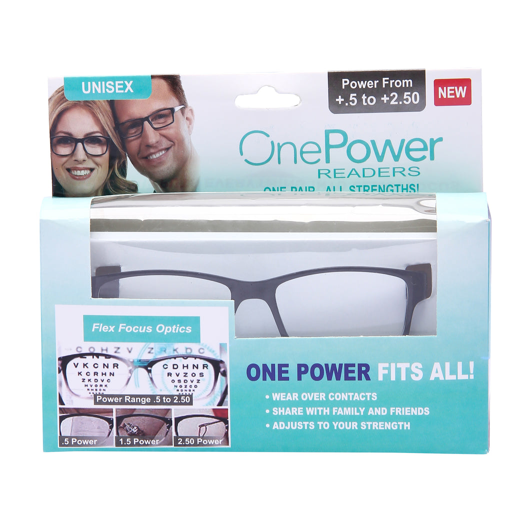AUTO FOCUS  One Power Reading Lens - Read Small Print and Computer Screens - no Changing Glasses - Flex Focus Optics - Reading Glasses for Men &  Women