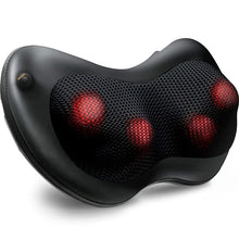 Load image into Gallery viewer, cozzᵀᴹ - 2 in 1 Car &amp; Body Massage Pillow neck massager cushion seat stress pain relief relax massage Car or Electronic Massage Pillow Massager 4 Ball Neck Shoulder Massager Back Massager Home Office

