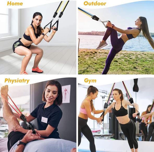 11 Piece Premium Resistance Bands Set for Men Women Girls Bestdealseller.in