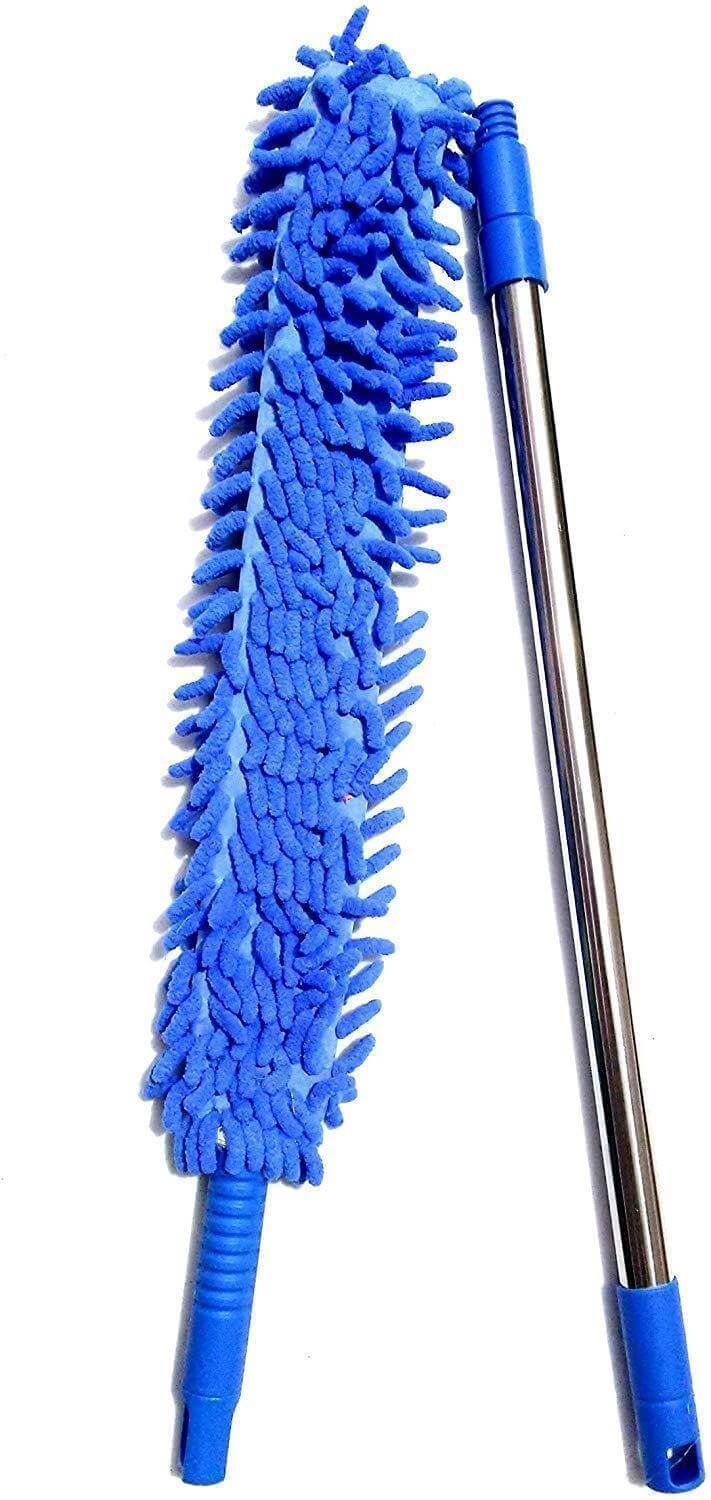 Flexible Microfiber Cleaning Brush With Extendable Rod (Multi-Colour)