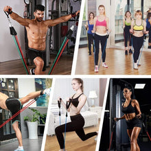 Load image into Gallery viewer, 11 Piece Premium Resistance Bands Set for Men, Women &amp; Girls

