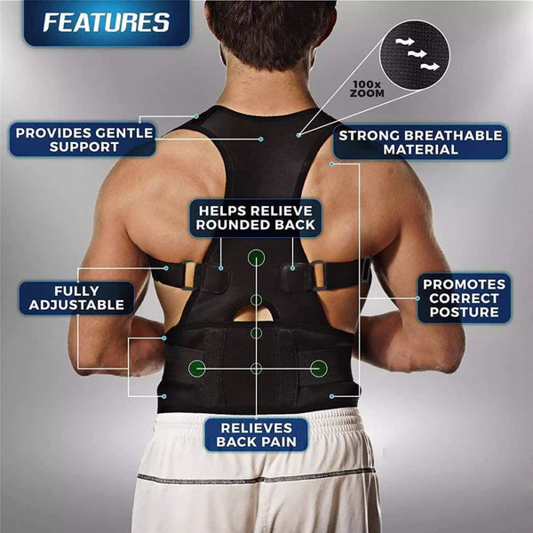 Postcor™ Premium Posture Corrector Shoulder Back Support Belt - RELIEF FROM BAD POSTURE AND BACK PROBLEMS!