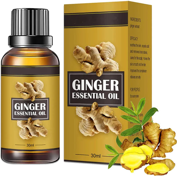 Gingslim™ - Ginger Essential Oil, Ginger Oil Belly Drainage Ginger Oil Lymphatic Drainage Ginger Oil, Ginger Slimming Oil